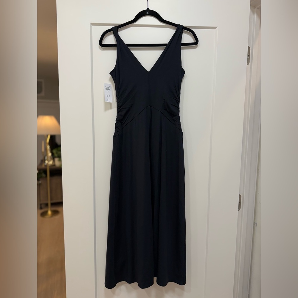 Abercrombie & Fitch Women's Bra-Free Ruched Knit Midi Dress Size Small Petite - Picture 8 of 10